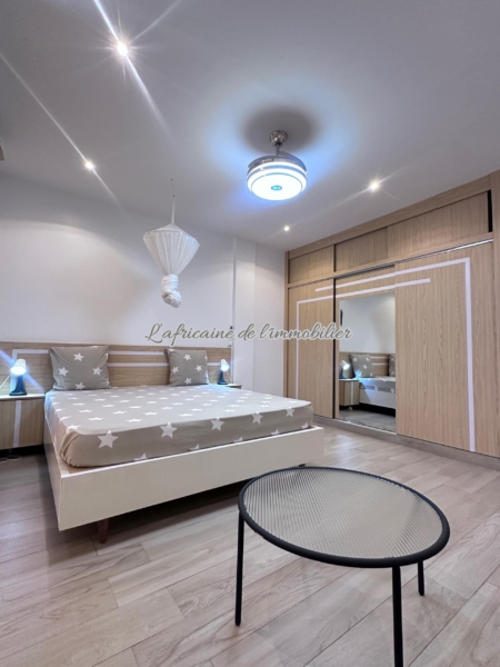 Chambre 2 - Appartement F3 Meublé Almadies :Terrasse, Piscine & Sécurité